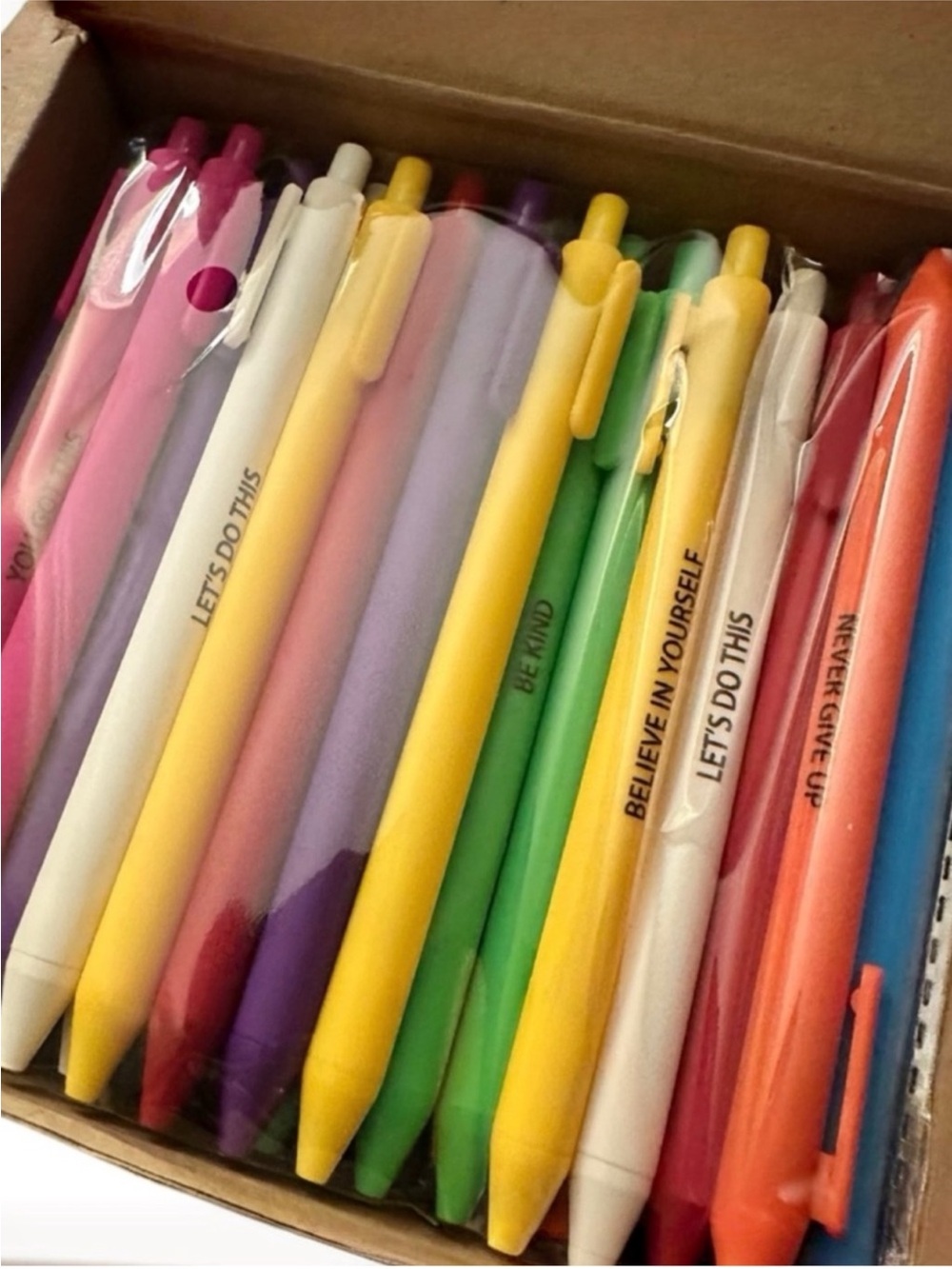 Motivational Quote Pens 10 Pack NWT Teacher Gift Black Ink Ballpoint Set - Picture 7 of 10